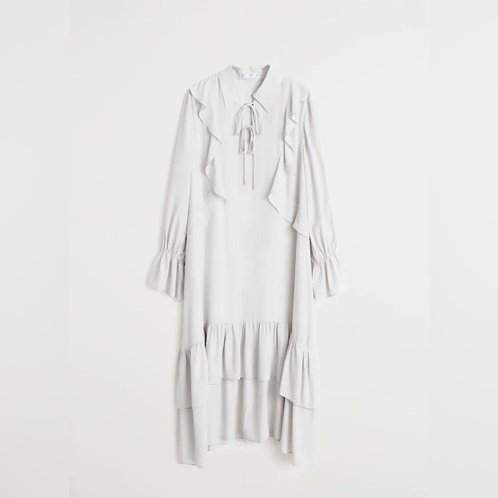 Mango Viscose Ruffle Dress - Picture 2 of 11